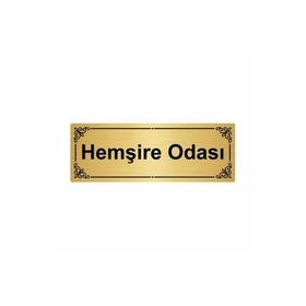 Özarslan Dizayn Hemşire Odası 7x20 cm Altın Renk Metal Yönlendirme Levhası