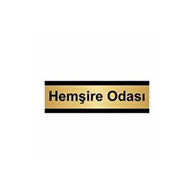 Özarslan Dizayn Hemşire Odası 7x20 cm Altın Renk Metal Yönlendirme Levhası