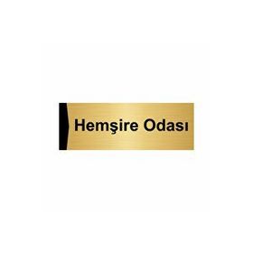 Özarslan Dizayn Hemşire Odası 7x20 cm Altın Renk Metal Yönlendirme Levhası