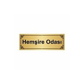 Özarslan Dizayn Hemşire Odası 7x20 cm Altın Renk Metal Yönlendirme Levhası