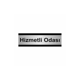 Özarslan Dizayn Hizmetli Odası 10x20 cm Gümüş Renk Metal Yönlendirme Levhası