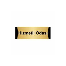 Özarslan Dizayn Hizmetli Odası 5x20 cm Altın Renk Metal Yönlendirme Levhası