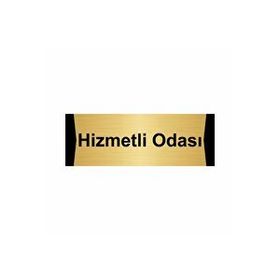Özarslan Dizayn Hizmetli Odası 5x20 cm Altın Renk Metal Yönlendirme Levhası