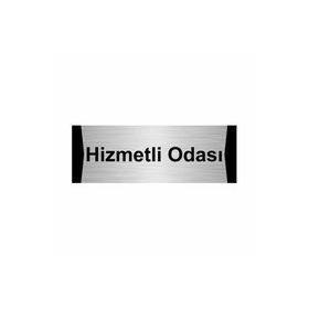 Özarslan Dizayn Hizmetli Odası 5x20 cm Gümüş Renk Metal Yönlendirme Levhası
