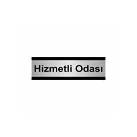 Özarslan Dizayn Hizmetli Odası 5x20 cm Gümüş Renk Metal Yönlendirme Levhası
