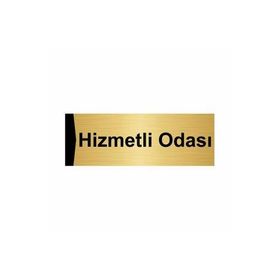 Özarslan Dizayn Hizmetli Odası 7x20 cm Altın Renk Metal Yönlendirme Levhası