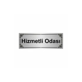 Özarslan Dizayn Hizmetli Odası 7x20 cm Gümüş Renk Metal Yönlendirme Levhası