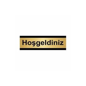 Özarslan Dizayn Hoşgeldiniz 10x20 cm Altın Renk Metal Yönlendirme Levhası