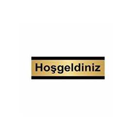 Özarslan Dizayn Hoşgeldiniz 10x20 cm Altın Renk Metal Yönlendirme Levhası