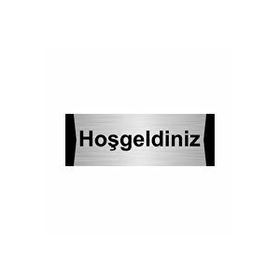 Özarslan Dizayn Hoşgeldiniz 10x20 cm Gümüş Renk Metal Yönlendirme Levhası