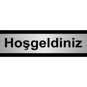 Özarslan Dizayn Hoşgeldiniz 10x20 cm Gümüş Renk Metal Yönlendirme Levhası