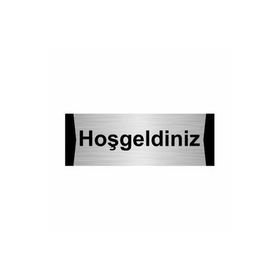 Özarslan Dizayn Hoşgeldiniz 7x20 cm Gümüş Renk Metal Yönlendirme Levhası