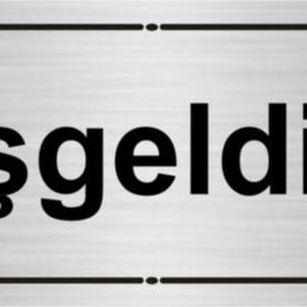 Özarslan Dizayn Hoşgeldiniz 7x20 cm Gümüş Renk Metal Yönlendirme Levhası