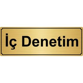 Özarslan Dizayn İç Denetim 10x20 cm Altın Renk Metal Yönlendirme Levhası