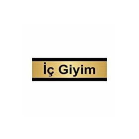 Özarslan Dizayn İç Giyim 5x20 cm Altın Renk Metal Yönlendirme Levhası