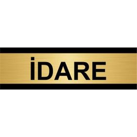 Özarslan Dizayn İdare 5x20 cm Altın Renk Metal Yönlendirme Levhası