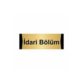Özarslan Dizayn İdari Bölüm 10x20 cm Altın Renk Metal Yönlendirme Levhası