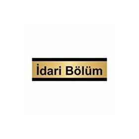 Özarslan Dizayn İdari Bölüm 10x20 cm Altın Renk Metal Yönlendirme Levhası