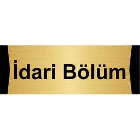 Özarslan Dizayn İdari Bölüm 10x20 cm Altın Renk Metal Yönlendirme Levhası