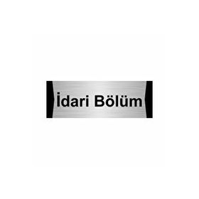 Özarslan Dizayn İdari Bölüm 10x20 cm Gümüş Renk Metal Yönlendirme Levhası