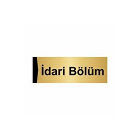 Özarslan Dizayn İdari Bölüm 5x20 cm Altın Renk Metal Yönlendirme Levhası
