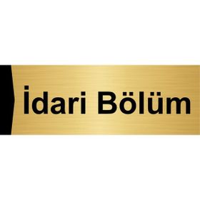 Özarslan Dizayn İdari Bölüm 5x20 cm Altın Renk Metal Yönlendirme Levhası