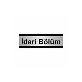 Özarslan Dizayn İdari Bölüm 5x20 cm Gümüş Renk Metal Yönlendirme Levhası
