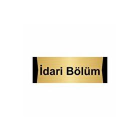 Özarslan Dizayn İdari Bölüm 7x20 cm Altın Renk Metal Yönlendirme Levhası