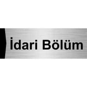 Özarslan Dizayn İdari Bölüm 7x20 cm Gümüş Renk Metal Yönlendirme Levhası