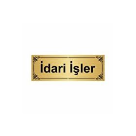 Özarslan Dizayn İdari İşler 7x20 cm Altın Renk Metal Yönlendirme Levhası