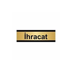 Özarslan Dizayn İhracat 10x20 cm Altın Renk Metal Yönlendirme Levhası