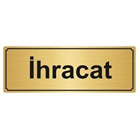 Özarslan Dizayn İhracat 10x20 cm Altın Renk Metal Yönlendirme Levhası