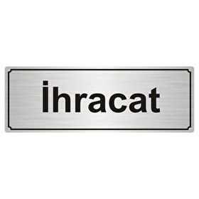 Özarslan Dizayn İhracat 10x20 cm Gümüş Renk Metal Yönlendirme Levhası