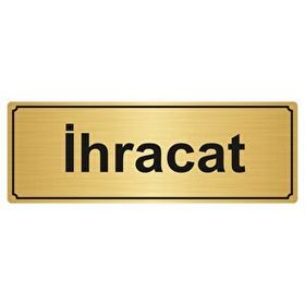 Özarslan Dizayn İhracat 5x20 cm Altın Renk Metal Yönlendirme Levhası