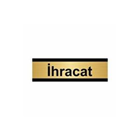 Özarslan Dizayn İhracat 5x20 cm Altın Renk Metal Yönlendirme Levhası