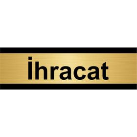 Özarslan Dizayn İhracat 5x20 cm Altın Renk Metal Yönlendirme Levhası