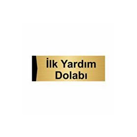 Özarslan Dizayn İlk Yardım Dolabı 10x20 cm Altın Renk Metal Yönlendirme Levhası