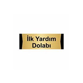Özarslan Dizayn İlk Yardım Dolabı 5x20 cm Altın Renk Metal Yönlendirme Levhası