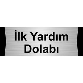 Özarslan Dizayn İlk Yardım Dolabı 5x20 cm Gümüş Renk Metal Yönlendirme Levhası