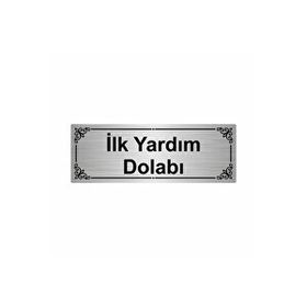 Özarslan Dizayn İlk Yardım Dolabı 7x20 cm Gümüş Renk Metal Yönlendirme Levhası