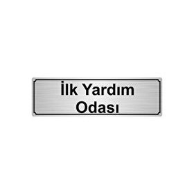 Özarslan Dizayn İlk Yardım Odası 10x20 cm Gümüş Renk Metal Yönlendirme Levhası