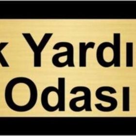 Özarslan Dizayn İlk Yardım Odası 5x20 cm Altın Renk Metal Yönlendirme Levhası