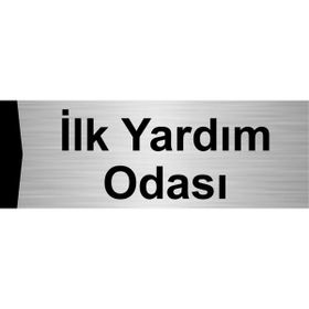Özarslan Dizayn İlk Yardım Odası 5x20 cm Gümüş Renk Metal Yönlendirme Levhası