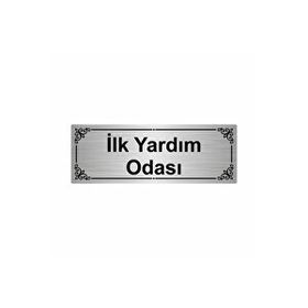 Özarslan Dizayn İlk Yardım Odası 7x20 cm Gümüş Renk Metal Yönlendirme Levhası