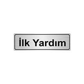 Özarslan Dizayn İlk Yardım Odası 7x20 cm Gümüş Renk Metal Yönlendirme Levhası