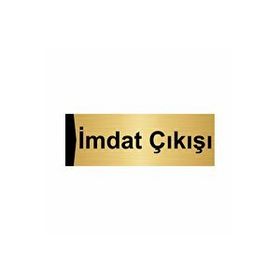 Özarslan Dizayn İmdat Çıkışı 5x20 cm Altın Renk Metal Yönlendirme Levhası