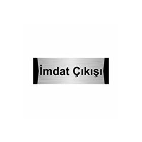 Özarslan Dizayn İmdat Çıkışı 5x20 cm Gümüş Renk Metal Yönlendirme Levhası
