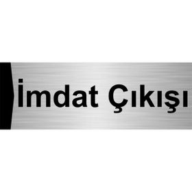 Özarslan Dizayn İmdat Çıkışı 5x20 cm Gümüş Renk Metal Yönlendirme Levhası