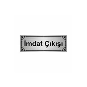 Özarslan Dizayn İmdat Çıkışı 7x20 cm Gümüş Renk Metal Yönlendirme Levhası