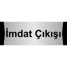 Özarslan Dizayn İmdat Çıkışı 7x20 cm Gümüş Renk Metal Yönlendirme Levhası